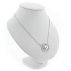 Image 3 of White gold necklace with Tahitian pearl and diamonds; 0.80 ct.