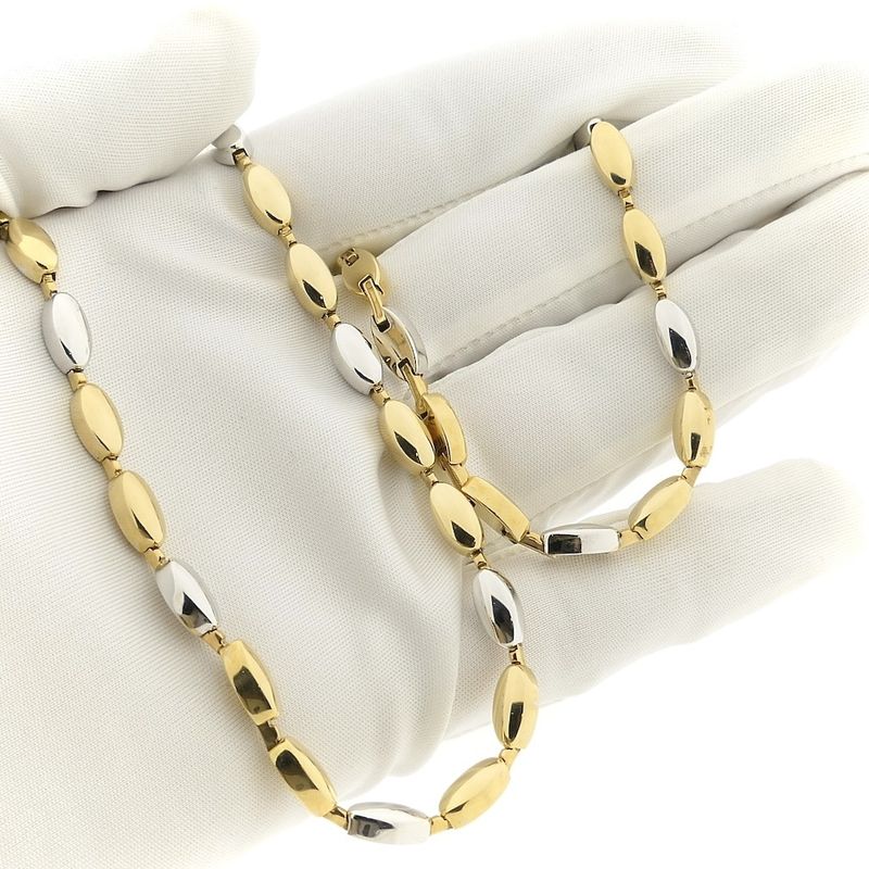 Image 7 of Two-tone gold fantasy link necklace