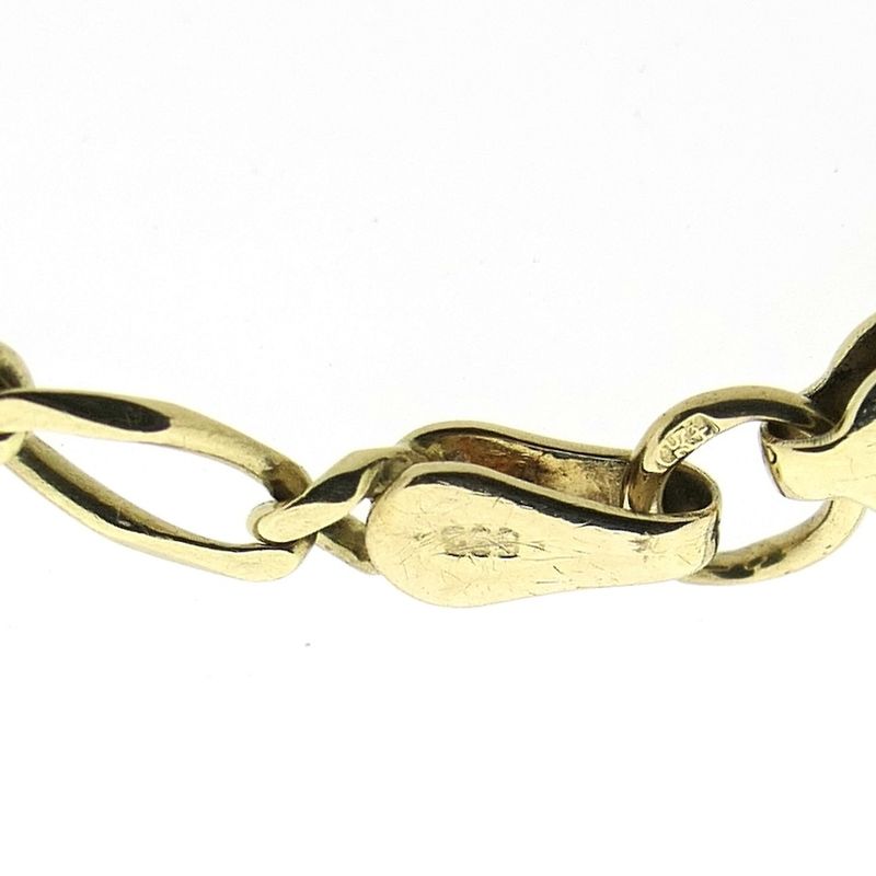 Image 5 of Gold Figaro link bracelet | 19 cm