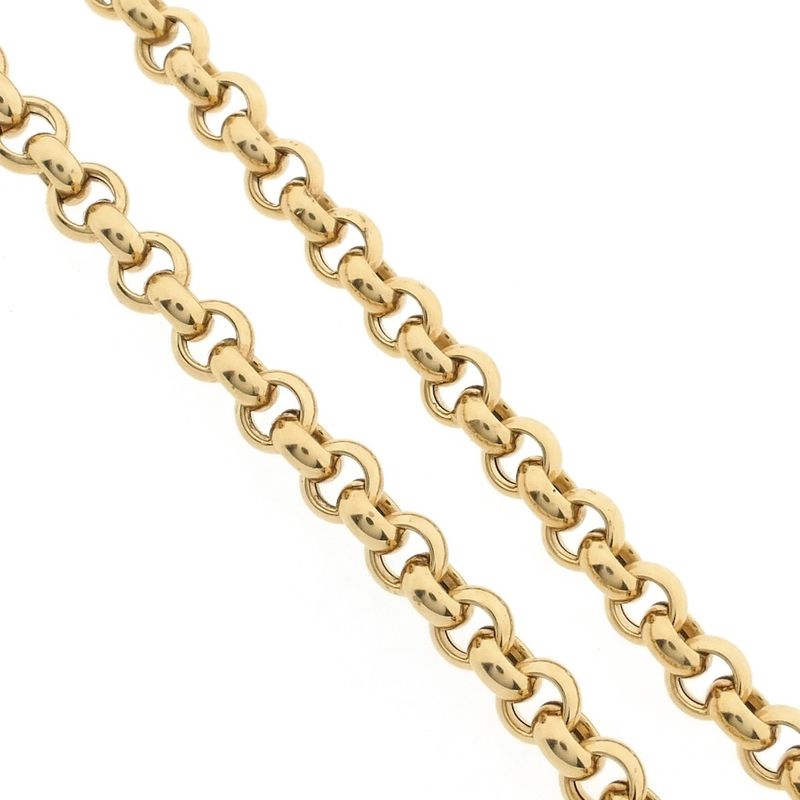 Image 3 of Gold jasseron link chain; 45.5 cm