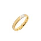 Image 1 of Matted two-tone gold ring