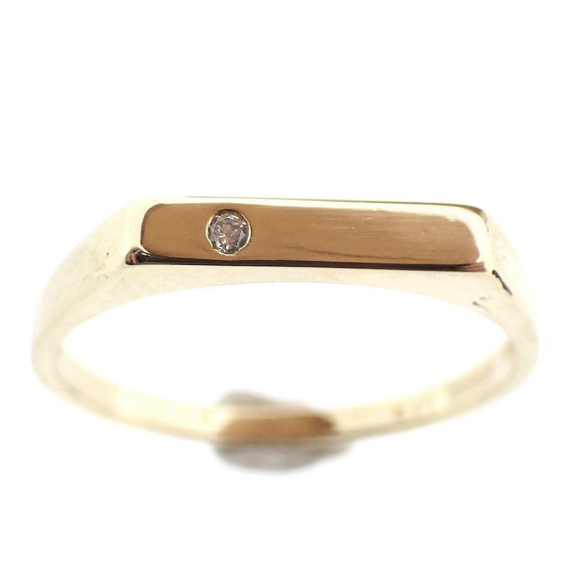 Image 5 of Gold solitaire ring; Jeunesse | Diamond 0.015 ct.