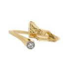 Image 5 of 18-karat gold fantasy ring with 0.01 ct. diamond