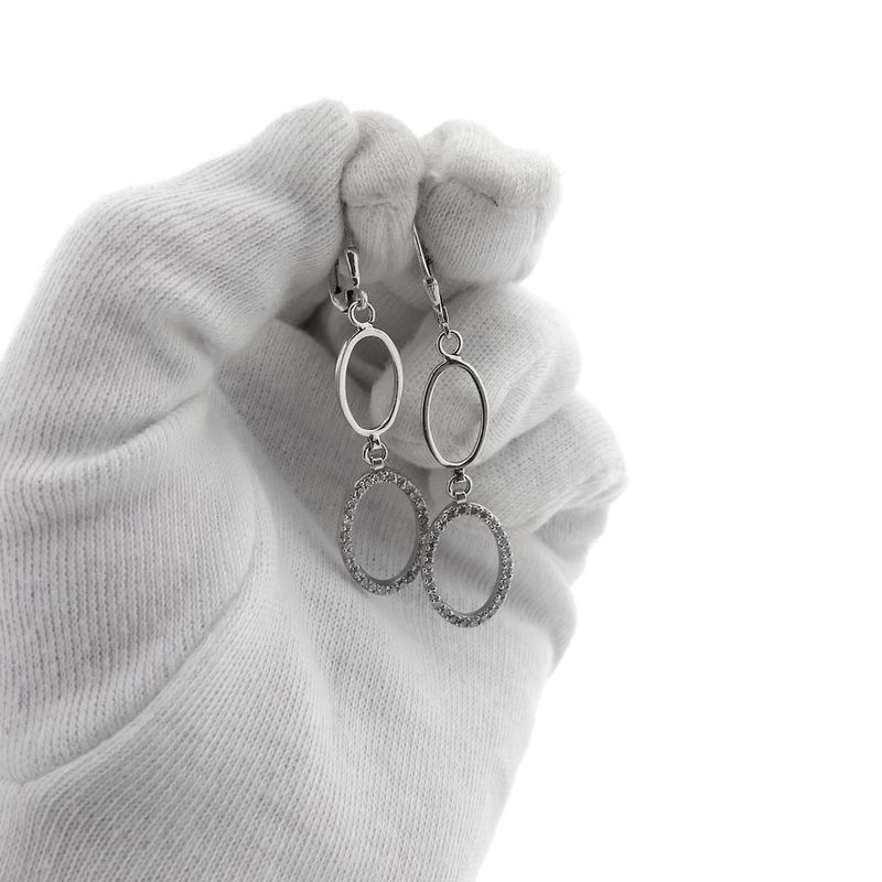 Image 5 of Silver earrings with zirconia