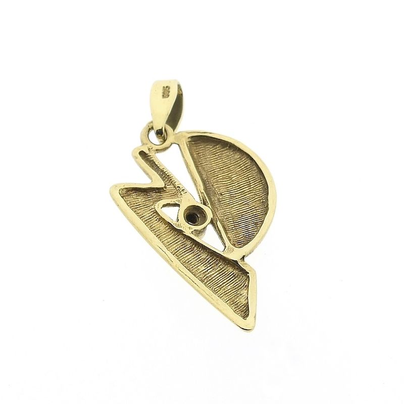 Image 5 of Golden fantasy pendant with diamond | 0.005 ct.