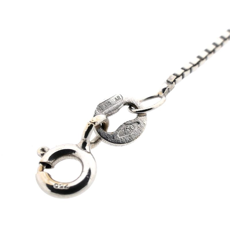 Image 10 of White Gold Venetian Box Chain Necklace