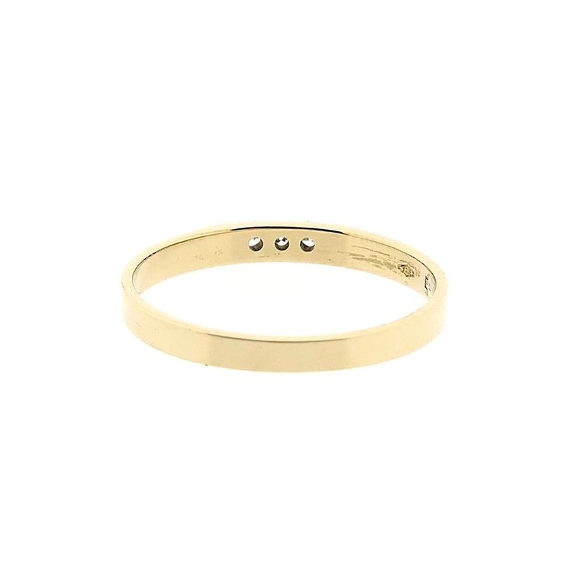 Image 4 of Gold ring with diamond; 0.03 ct.