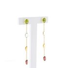 Image 5 of 18K gold stud earrings set with a mix of gemstones