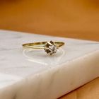 Image 2 of Gold solitaire ring with zirconia