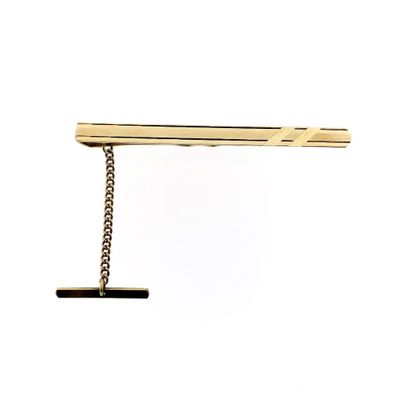 Image 1 of Gold tie slide with chain