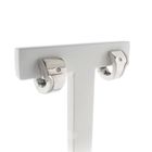 Image 1 of White gold earrings with diamond | Ø 14.0 mm