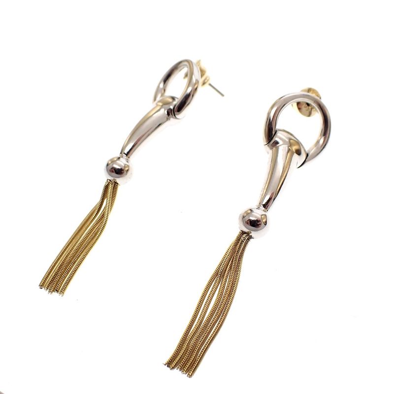 Image 7 of Bicolor gold stud earrings; Cetas