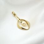 Image 2 of Golden fantasy pendant set with a pearl