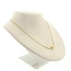 Image 1 of Gold gourmet link necklace with fixed pendant and zirconia