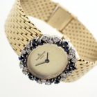 Image 10 of Baume Mercier Vintage; 14k. gouden horloge met briljanten en saffier