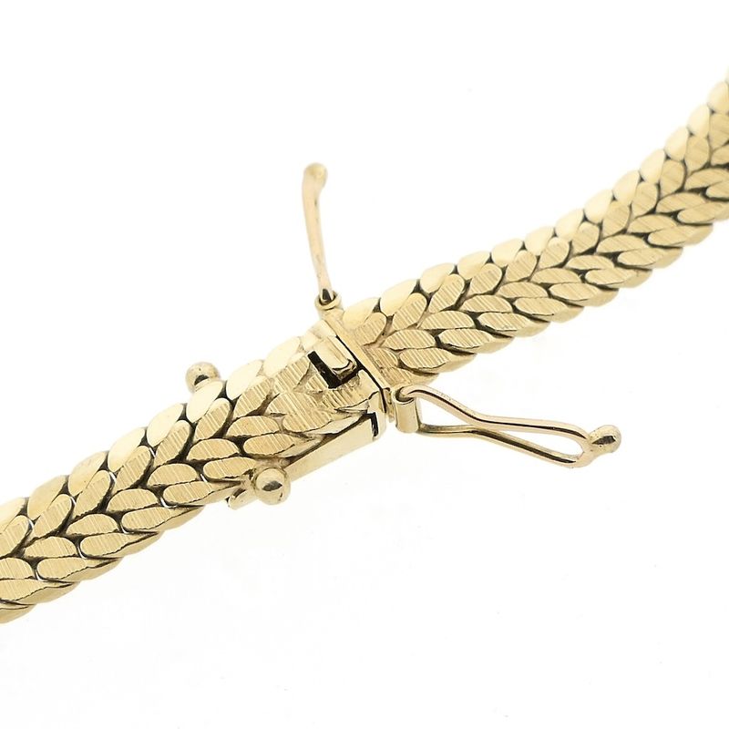 Image 7 of Double gold flat gourmet link chain