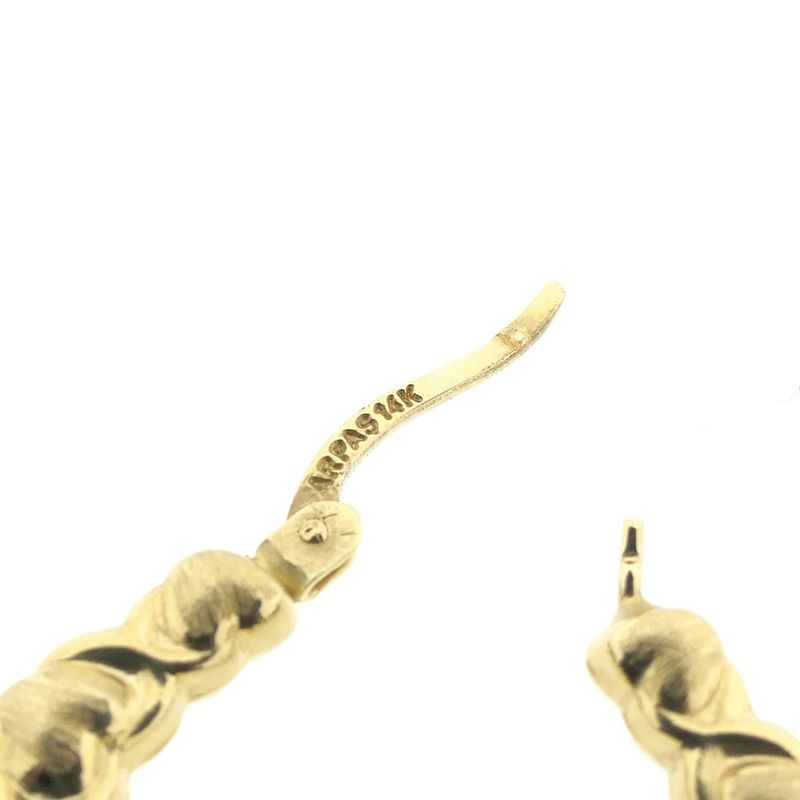 Image 7 of Arpas gold earrings with hearts; Ø 25.0 mm