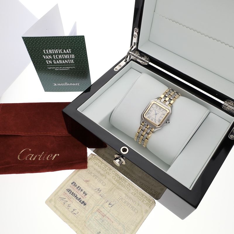 Image 4 of Cartier Panthère '3 Row' Large/Jumbo 183957; 18ct. Gold/steel watch