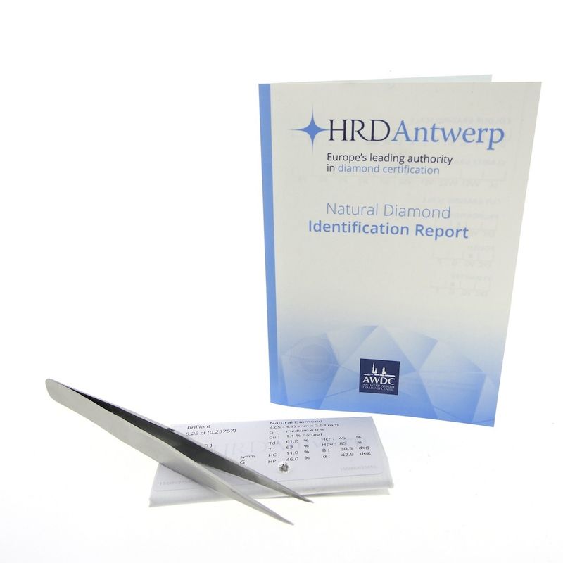 Image 2 of 0.25 ct. Brilliant cut diamond D/VS2 + HRD Certificate - Natural diamond