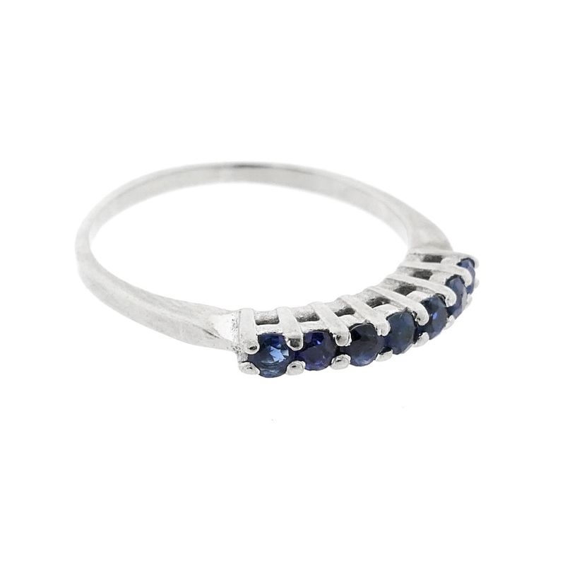 Image 5 of White gold ring with sapphire