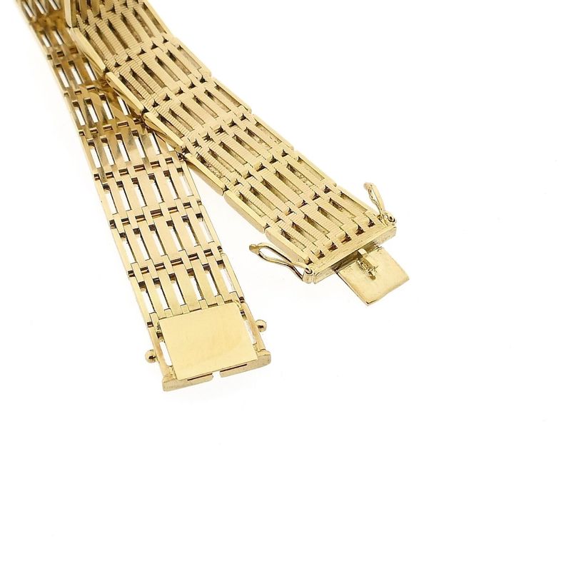 Image 4 of Gold Bracelet with Fantasy Links; 14 Karat; 19.5 cm