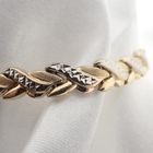 Image 3 of Two-tone gold fantasy link bracelet | 20 cm