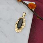 Image 2 of Vintage gold pendant with smoky quartz