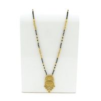 Gold Mangalsutra necklace with onyx