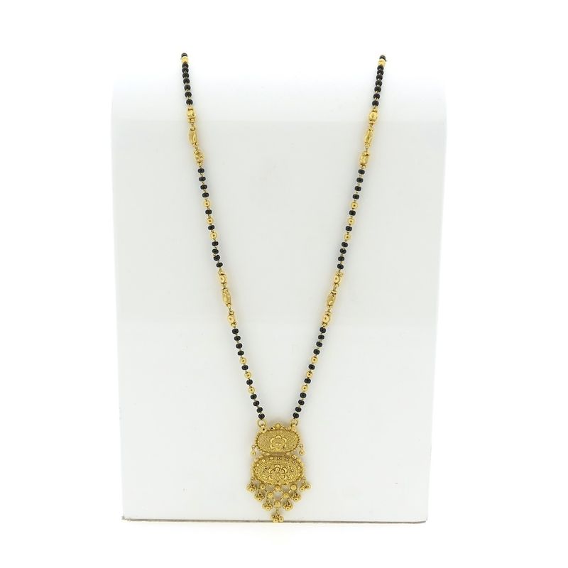 Image 1 of Gold Mangalsutra necklace with onyx