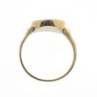 Image 3 of Gold signet ring with oval blue layered stone