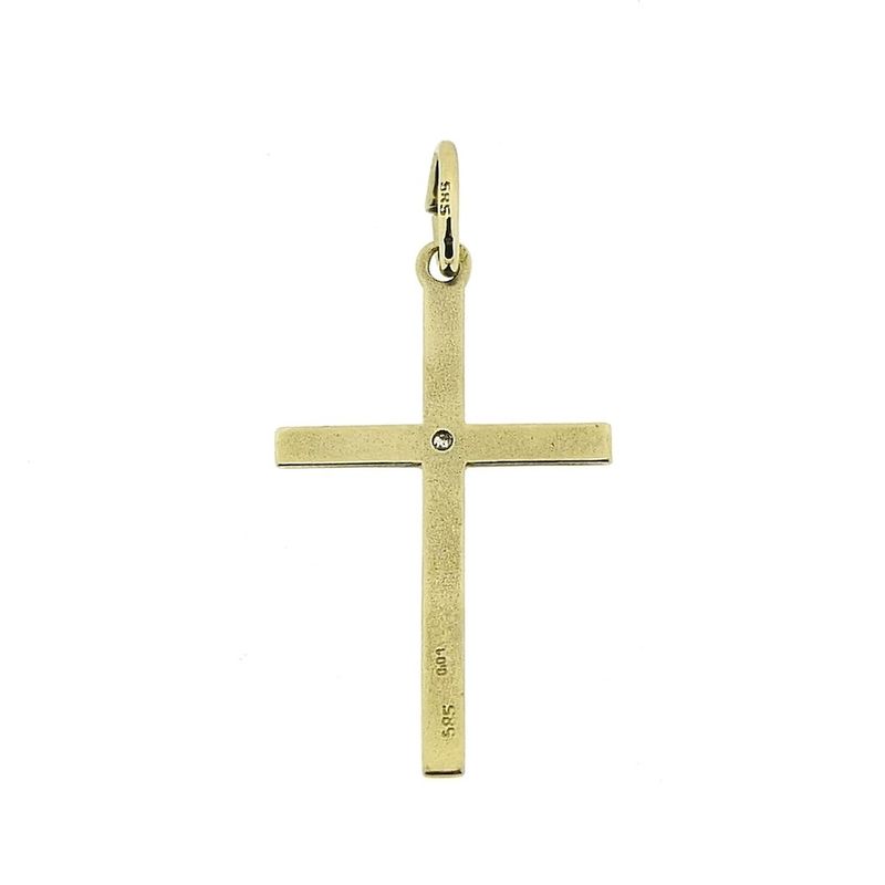 Image 5 of Gold pendant of a cross with diamond | 0.01 ct.