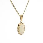 Image 3 of Gold pendant with white opal | Vintage