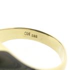 Image 8 of Gold men's signet ring with onyx and zirconia