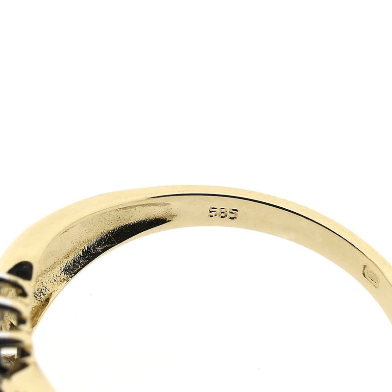 Image 6 of Gold subtle entourage ring | Diamond 0.19 ct.