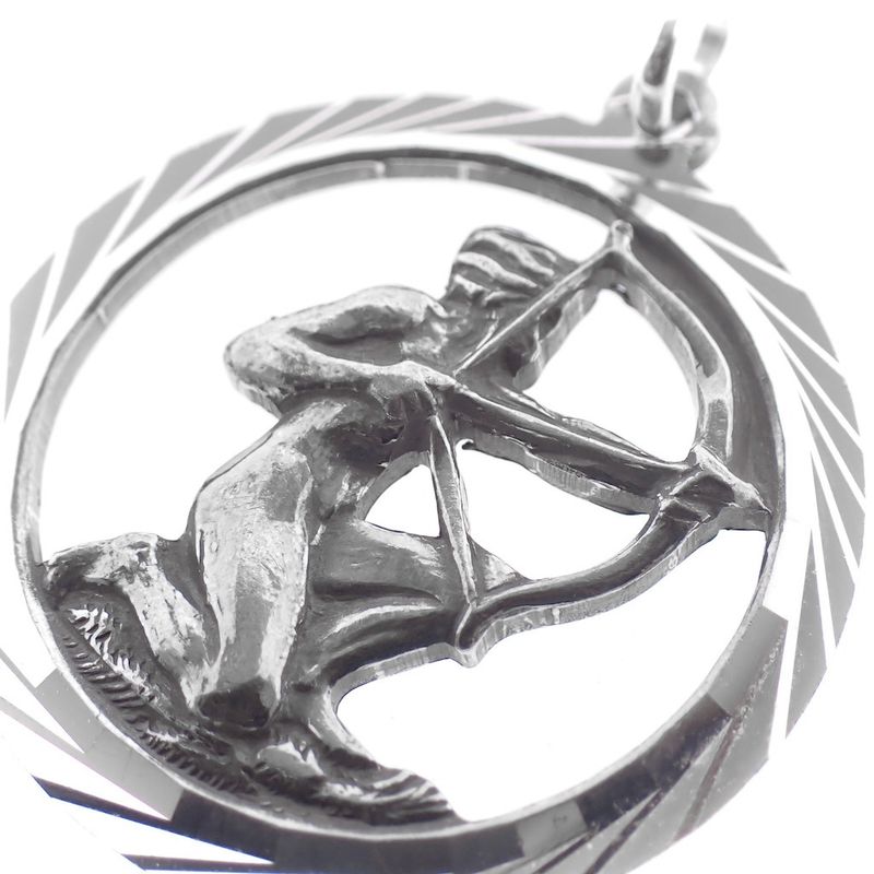 Image 3 of Silver zodiac sign pendant; Sagittarius
