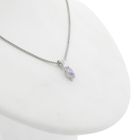 Image 7 of Silver pendant with purple zirconia