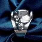 Image 9 of Silver floral fantasy ring with amethyst