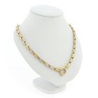 Image 3 of Two-tone gold cardan link necklace