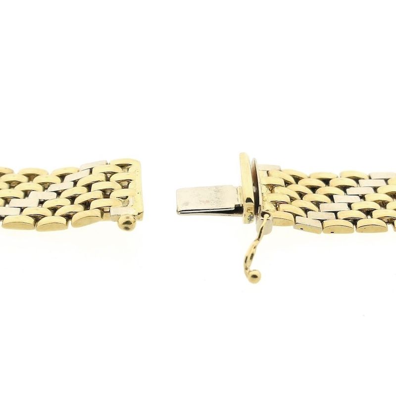 Image 15 of Two-tone gold panther link necklace