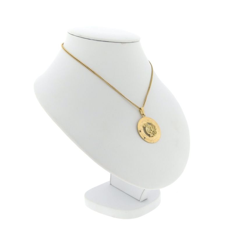 Image 6 of Gold zodiac sign pendant; Aquarius