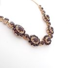 Image 9 of Antique gold Venetian link necklace with garnet