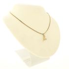 Image 6 of Gold pendant of the letter M with diamond | 0.015 ct.