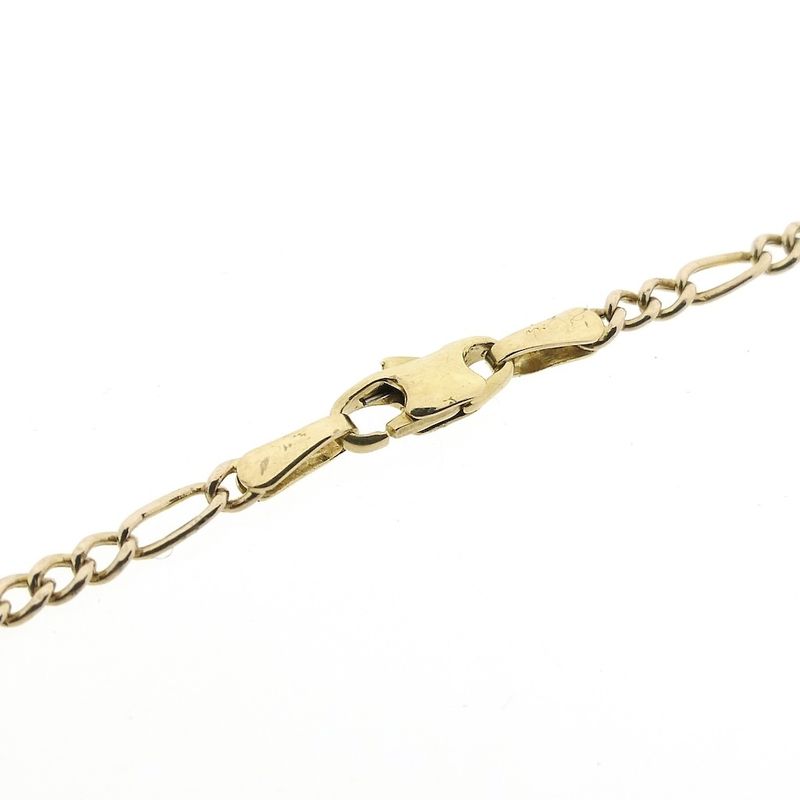Image 4 of Gold subtle Figaro link bracelet | 20 cm
