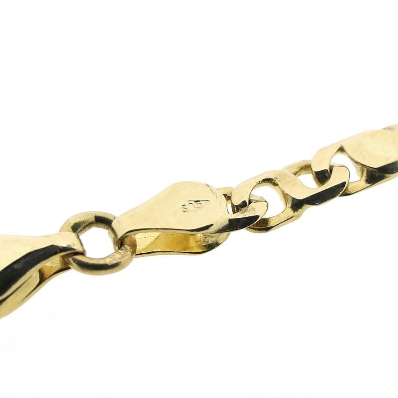 Image 5 of Gold closed figaro link chain | 50 cm