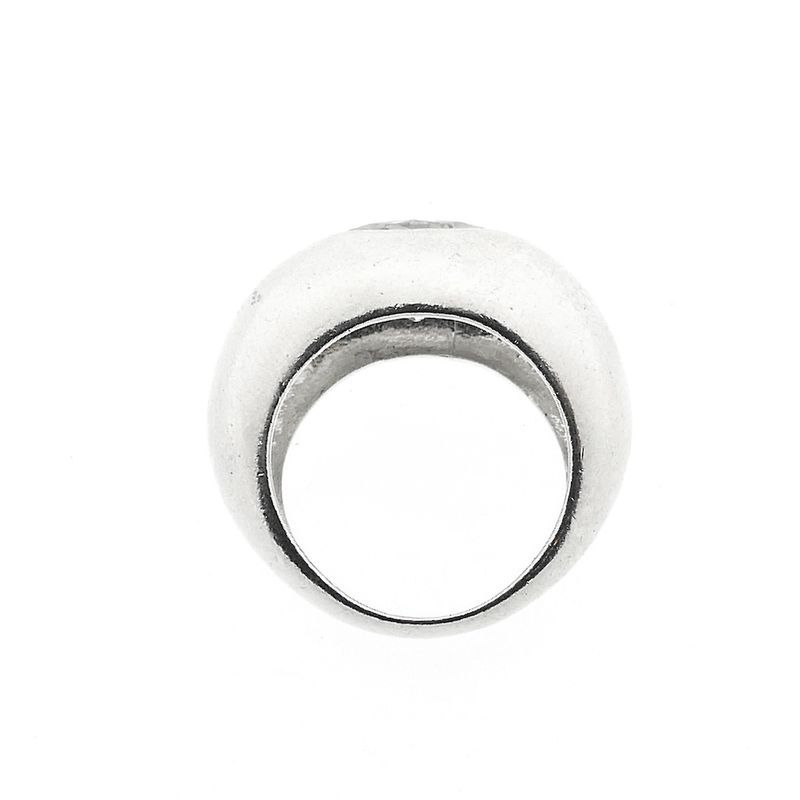 Image 4 of Wide silver ring with zirconia