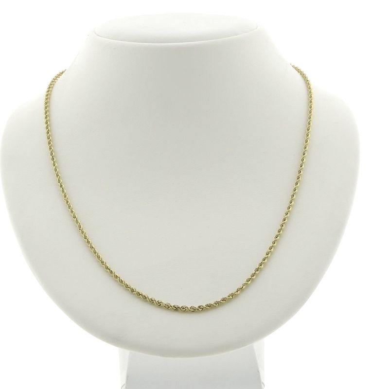 Image 7 of Gold twisted link chain | 55 cm