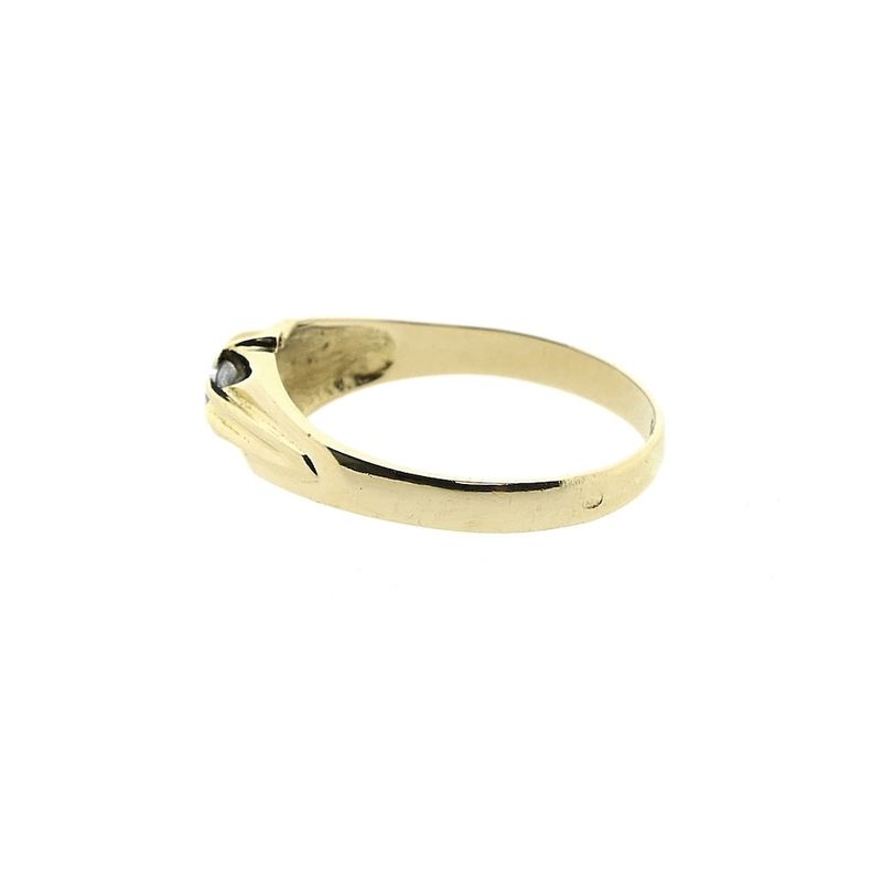 Image 6 of Gold solitaire ring with zirconia