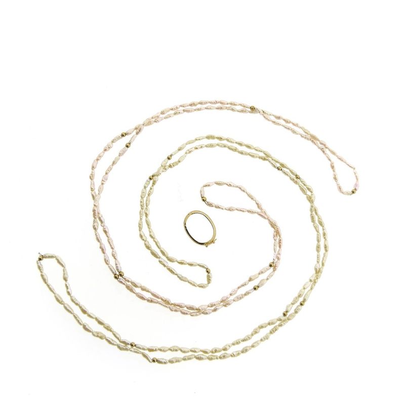 Image 4 of Pearl (baroque) necklace with gold clasp | 46 cm original €229.95 (200 promotion)