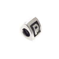 Pandora charm; Silver; Letter P