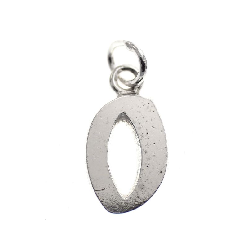 Image 3 of Silver pendant; Letter O